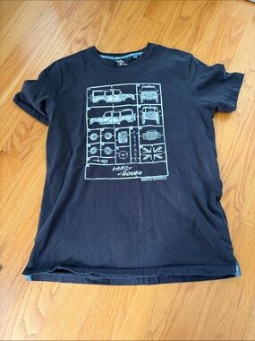 FAT FACE LAND ROVER grey short sleeve tshirt size medium